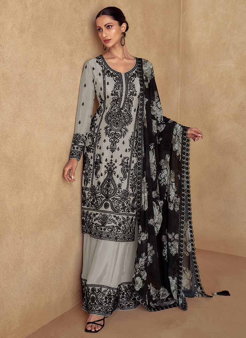 Beautific Yellow Premium Chinnon Silk Wedding Palazzo Suit